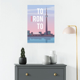 Plakat samoprzylepny Podróżnicza ilustracja - Toronto