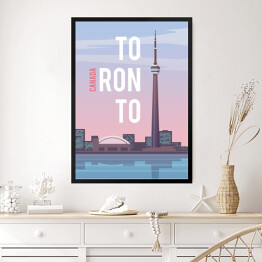 Obraz w ramie Podróżnicza ilustracja - Toronto