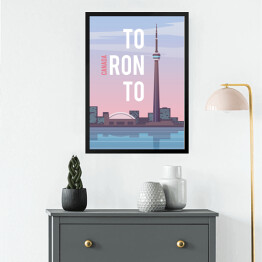 Obraz w ramie Podróżnicza ilustracja - Toronto