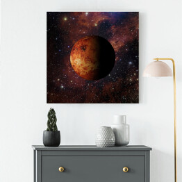 Obraz na płótnie Planeta Wenus w złotych barwach w Układzie Słonecznym