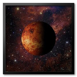 Obraz w ramie Planeta Wenus w złotych barwach w Układzie Słonecznym