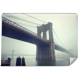 Fototapeta winylowa zmywalna Most Brookliński we mgle