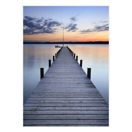 Plakat samoprzylepny Jezioro o zachodzie słońca