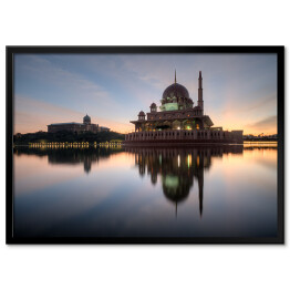 Plakat w ramie Meczet Putra w czasie wschodu słońca