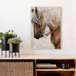 Obraz na płótnie Piękny koń z jasną grzywą