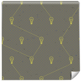 Tapeta samoprzylepna w rolce Wzór z żółtymi lampami i liniami na szarym tle