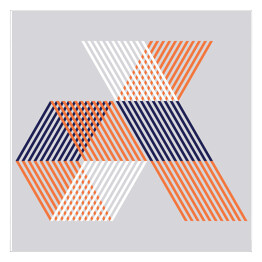 Plakat samoprzylepny Abstrakt kreskowa tekstylna geometryczna deseniowa tło wektoru ilustracja