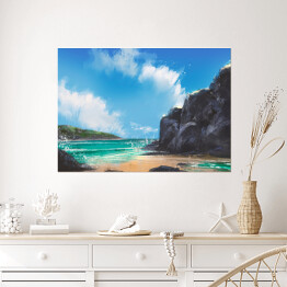 Plakat samoprzylepny Piękna tropikalna plaża