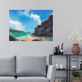 Plakat samoprzylepny Piękna tropikalna plaża