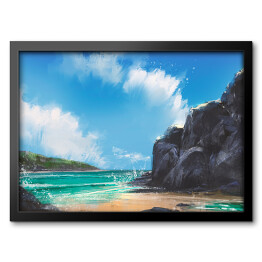 Obraz w ramie Piękna tropikalna plaża