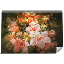 Fototapeta samoprzylepna Kwitnące kwiaty w kolorze bladego różu