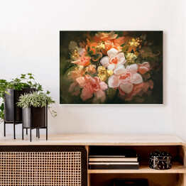 Obraz na płótnie Kwitnące kwiaty w kolorze bladego różu