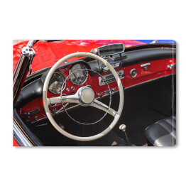 Obraz na płótnie Wnętrze samochodu w stylu retro