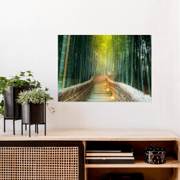 Plakat samoprzylepny Arashiyama - las bambusowy