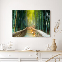 Obraz na płótnie Arashiyama - las bambusowy