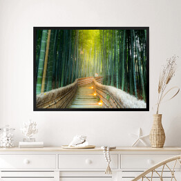 Obraz w ramie Arashiyama - las bambusowy
