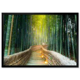 Plakat w ramie Arashiyama - las bambusowy