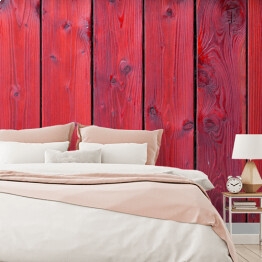 Fototapeta winylowa zmywalna Stara czerwona drewniana tekstura z naturalnymi wzorami