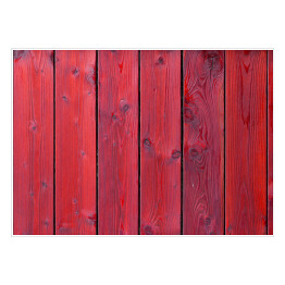 Plakat Stara czerwona drewniana tekstura z naturalnymi wzorami