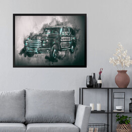 Obraz w ramie Stary obraz samochodu 