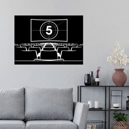 Plakat Sala kinowa z ekranem i siedzeniami