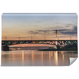 Fototapeta Most Świętokrzyski nad Wisłą w ​​Warszawie