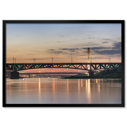 Plakat w ramie Most Świętokrzyski nad Wisłą w ​​Warszawie