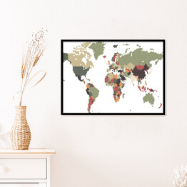 Mapa świata z sześciokątów
