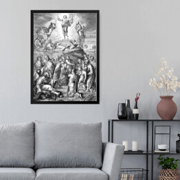 Obraz w ramie Wygrawerowany obraz przedstawiający zmartwychwstanie Jezusa Chrystusa 