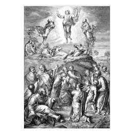 Plakat samoprzylepny Wygrawerowany obraz przedstawiający zmartwychwstanie Jezusa Chrystusa 