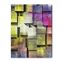Obraz na płótnie Nowoczesna kolorowa abstrakcja - akwarela 3D