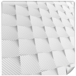 Fototapeta winylowa zmywalna Białe abstrakcyjne kwadraty w paski 3D