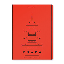 Obraz na płótnie Minimalistyczna ilustracja - Osaka