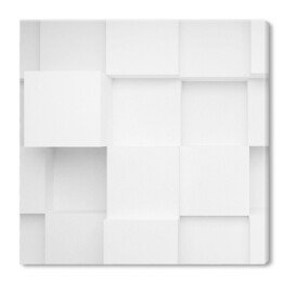 Obraz na płótnie Geometryczne białe bloki 3D