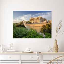 Plakat samoprzylepny Katedra Santa Maria Palma de Mallorca, Hiszpania