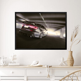 Obraz w ramie Szybki nowoczesny samochód w tunelu