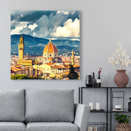 Obraz klasyczny Widok na katedrę Duomo (Santa Maria del Fiore) we Florencji