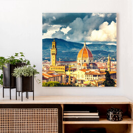 Obraz na płótnie Widok na katedrę Duomo (Santa Maria del Fiore) we Florencji