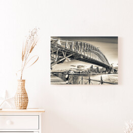 Obraz na płótnie Sydney Harbour Bridge w odcieniach szarości