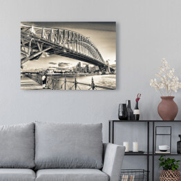 Obraz na płótnie Sydney Harbour Bridge w odcieniach szarości