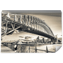 Fototapeta winylowa zmywalna Sydney Harbour Bridge w odcieniach szarości