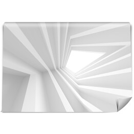 Fototapeta winylowa zmywalna Biały tunel z białych bloków ze światłem na końcu 3D
