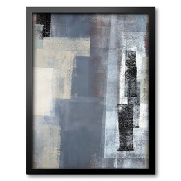 Obraz w ramie Abstrakcja w neutralnych barwach - odcienie szarości i brązu
