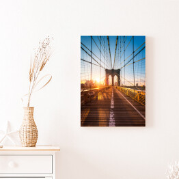 Obraz na płótnie Most Brooklyński w nowojorskim w świetle słonecznym