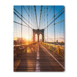 Obraz na płótnie Most Brooklyński w nowojorskim w świetle słonecznym