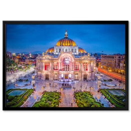 Plakat w ramie Palacio de Bellas Artes w Meksyku 