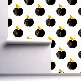 Tapeta samoprzylepna w rolce Jabłka ze złotymi listkami