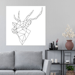 Plakat samoprzylepny Abstrakcyjny jeleń