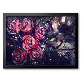Róże w stylu malarstwa akwarelowego