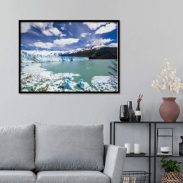 Plakat w ramie Lodowiec Perito Moreno z jeziorem